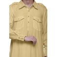 thumbnail image 3 of Atasi Long Sleeve Pathani Kurta Pyjama Indian Long Kurta Pajama For Men, 3 of 5