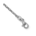 thumbnail image 2 of White Sterling Silver necklace Cable Fancy 17 in Rhodium-plated Polished Multistrand, 2 of 5