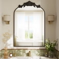 thumbnail image 7 of BEAUTYPEAK 40"x26" Wall Decor Mirror Arched Metal Vintage Bathroom Mirror,Black, 7 of 7