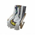 thumbnail image 4 of Southwestern Soft Flannel Fleece Throw Blanket, Kokopelli Hare Abstract Colorful Silhouette Prehistoric, Cozy Plush for Indoor and Outdoor Use, 50" x 60", Multicolor, by Ambesonne, 4 of 6