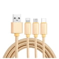 thumbnail image 1 of Cable de Carga 3 en 1 Elegate Micro USB Tipo C Lightning WI70, 1 of 3