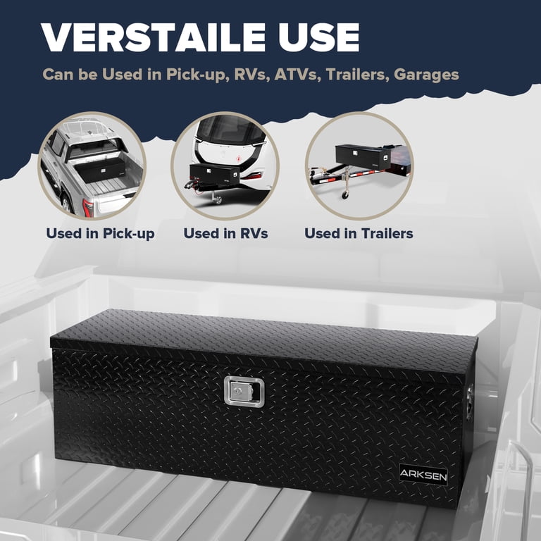 ARKSEN 49'' Diamond Plate Aluminum Utility Truck Bed Tool Box