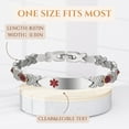 thumbnail image 3 of Wollet Magnetic Stainless Steel Medical Alert ID Bracelet for Women, Engraved Epilepsy, 3 of 8