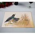 thumbnail image 2 of EREHome Set de 2 Sets de Table Aquarelle Caille Commune 12x18 Pouces, 2 of 2