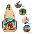 thumbnail image 5 of Sling Bag for Men, Cool Camel Oasis Vibes Fanny Pack Crossbody Bags Shoulder Chest Bag, Small Gym Bag Anti Theft Crossbody Backpack Daypack for Travel Sports Running Hiking, 5 of 7