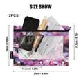 thumbnail image 3 of Morpho Butterfly on Flowers 2 Pack Pencil Pouch for 3 Ring Binder Smooth Zipper Folders with Pockets Clear Window Pencil Case, 3 of 6