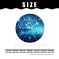 thumbnail image 2 of 16 Inch Wall Clock Battery Operated Silent Clock Decorative for Office, Kitchen, Outdoor, Living Room，Magic Beautiful Blue Butterflies Print Colorful Design, 2 of 4