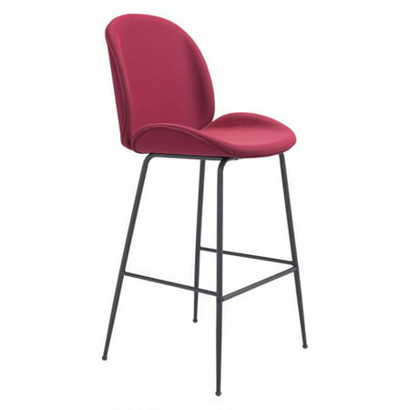 Zuo 101742 Miles Bar Chair, Red