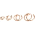 thumbnail image 2 of Aros abiertos gruesos, ligeros y de color oro de 14 quilates Laklulu | Pendientes de aro de oro para mujer, 2 of 5
