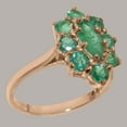 thumbnail image 2 of LBG British Made 10k Rose Gold Natural Emerald Womens Statement Ring - 33 size options - Size 5, 2 of 6