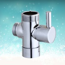 EXHUMKY Wall Mount Shower Diverter Angle Valve in Silver for Bathroom Use 1Set