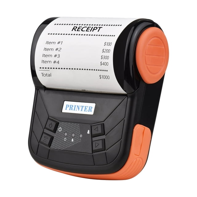 HLONK Portable 80mm Receipt Printer Wireless BT Thermal Receipt Printer Mobile Bill Printer Compatible with AndroidiOSWindows System ESCPOS Print for Small Business Restaurant Retail Sto