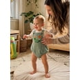 thumbnail image 4 of BemeyourBBs Baby Boy First Birthday Romper Overalls Outfit One Years Old 1st Birthday Clothes Sleeveless Square Neck Animal Balloon Embroidery Bodysuit Playsuit, 4 of 8