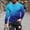 Blue, variant on Mens Casual Shirts Qiggri Men Casual Gradation Printed Round Neck Long Sleeve Pullover T-Shirt Blouse
