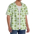 thumbnail image 2 of Kdxio Men'S Hawaiian Shirt For Men Short Sleeve Shirt Green Avocado Summer Casual Holiday Beach Button Down T-Shirts, 2 of 5