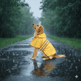 thumbnail image 4 of Waterproof Adjustable Dog Raincoat with Reflective Strips - Lightweight Breathable Pet Rainwear for Small, Medium & Large Dogs - Full Belly Protection, Easy On/Off Design - Size L, Yellow, 4 of 6
