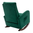 thumbnail image 5 of EUROCO High Back Rocking Chair Nursery Chair, Comfortable Rocker Fabric Padded Seat, Modern High Back Armchair, Upholstered Rocking Chair for Living Room,Green, 5 of 7