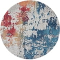 thumbnail image 2 of Nourison Global Vintage Painterly Multicolor 6' x ROUND Area Rug, (6' Round), 2 of 8