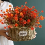 RECUTMS Artificial Fall Flowers 8 Bundles Faux Autumn Plants for Window Boxes,Wedding Party Home Garden Fireplace Decor