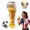 Football Cup 450ml, variant on Soccer Trophy Style Beer Glass, World Cup Trophy Beer Glass, Novelty Cup for Dads and Husbands, Ergonomic Grip for Home Bar and Game Day Barbecues, With Bottle Opener