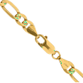 thumbnail image 3 of 14K Solid Yellow Gold 6.25mm Figaro Link Chain Necklace, 3 of 4