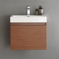 thumbnail image 3 of Fresca Nano Teak Modern Bathroom Cabinet with Integrated Sink, 3 of 3
