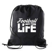 Football Party Bags | Football Drawstring Cinch Backpacks for Team Events, Birthdays, and More!