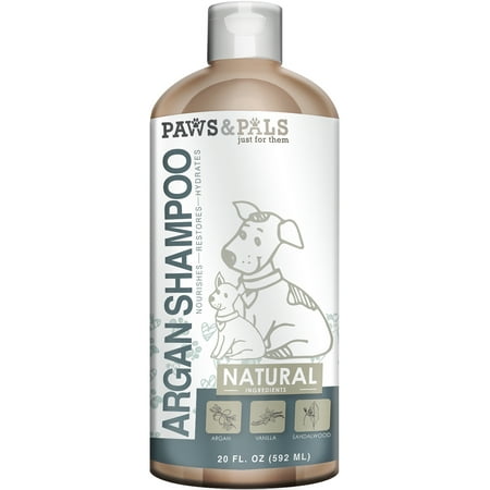 - Paws & Pals Dog Argan Shampoo-Conditioner - 20oz Clinical Vet Formula Wash for All Pets Puppy & Cats - Made with Aloe Vera for Relieving Dry Itchy Skin (Argan Shampoo)