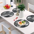 thumbnail image 5 of Round Placemats Plate Mats 15 Inch Non-Slip Heat Resistant Washable PVC Set Table Decoration for Kitchen Dining Cat Dressed in White Gauze, 5 of 5
