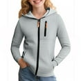 thumbnail image 6 of ATOGUTA School Uniform Sweatshirt Boy Full Zip Hoodie Kids Fall Winter Sweatshirts with Pockets Size 5T-15, Gray, 6 of 6