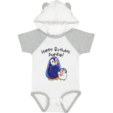 

Inktastic Happy Birthday Auntie!- Cute Penguins Gift Baby Boy or Baby Girl Bodysuit
