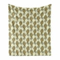 thumbnail image 1 of Bohemian Soft Flannel Fleece Throw Blanket, Paisley Pattern Traditional Boho Culture Leaf Print with Eastern Effects Art, Cozy Plush for Indoor and Outdoor Use, 50" x 70", Mustard, by Ambesonne, 1 of 6