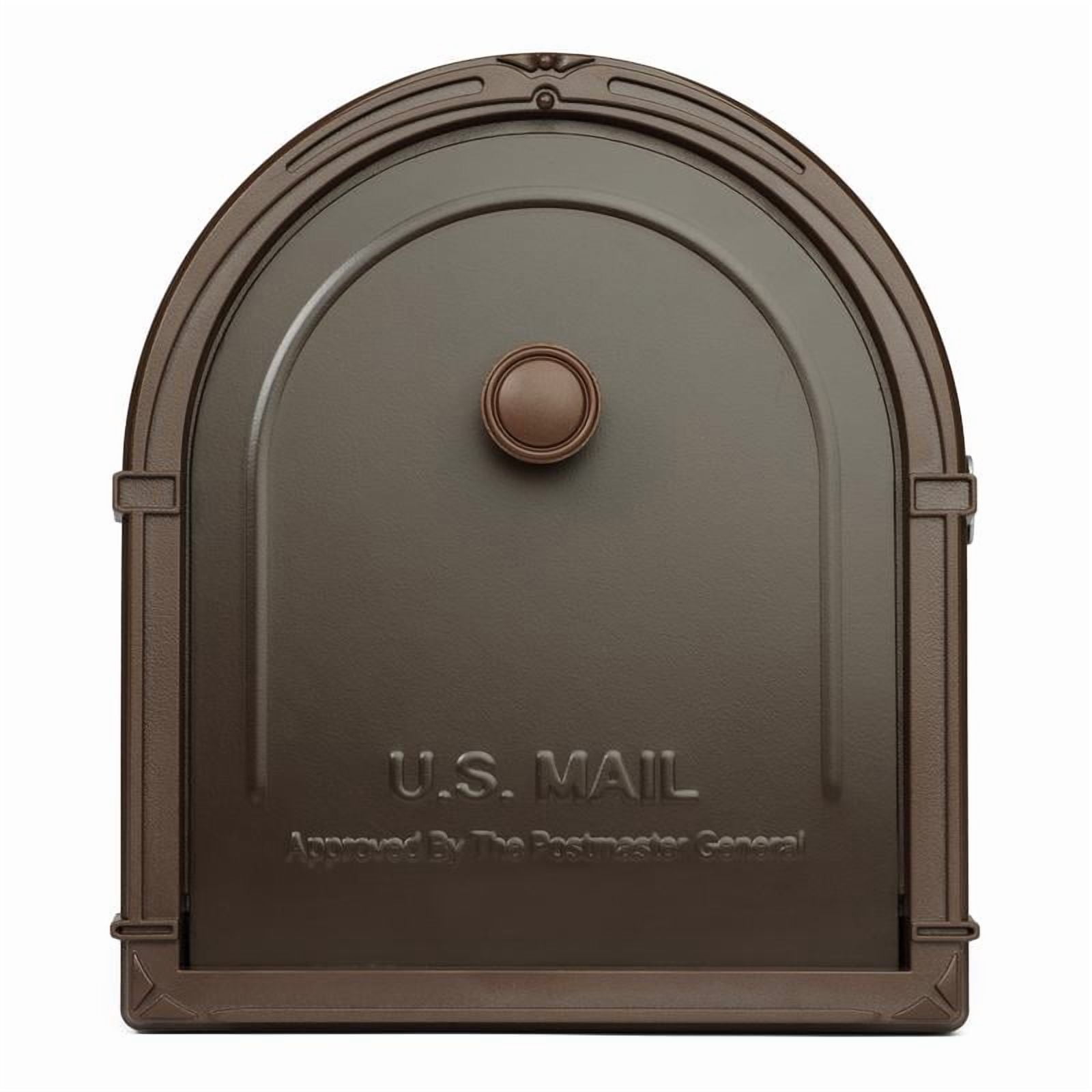 Architectural Mailboxes Bellevue™ Heavy duty Decorative Steel Metal Post Mounted Mail Box for outside, Rubbed Bronze, Large Curbside Mailbox with Magnetic Latch