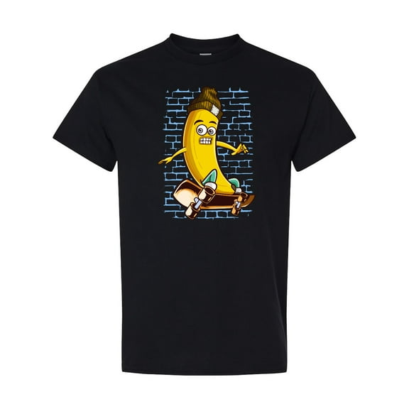 Inktastic Skateboarding Banana Funny Skater T-Shirt