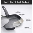 thumbnail image 4 of Koch Systeme CS 9.5 inch Nonstick Frying Pan with Lid, Square Omelet Pans, Compatible with All Stovetops, Black, 4 of 9