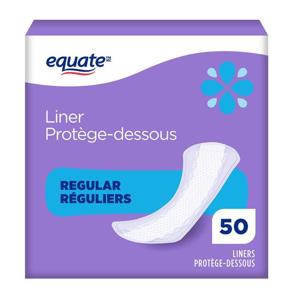 Protège-dessous réguliers Equate à absorption légère, sans parfum, 50&nbsp;unités