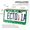 thumbnail image 4 of Christmas Tree Green License Plate Frame - 2 Pack Universal Stainless Steel License Plate Holder with Screws & Chrome Caps, 2 Holes Car License Plate Cover for US Vehicles Home Decor, 4 of 7