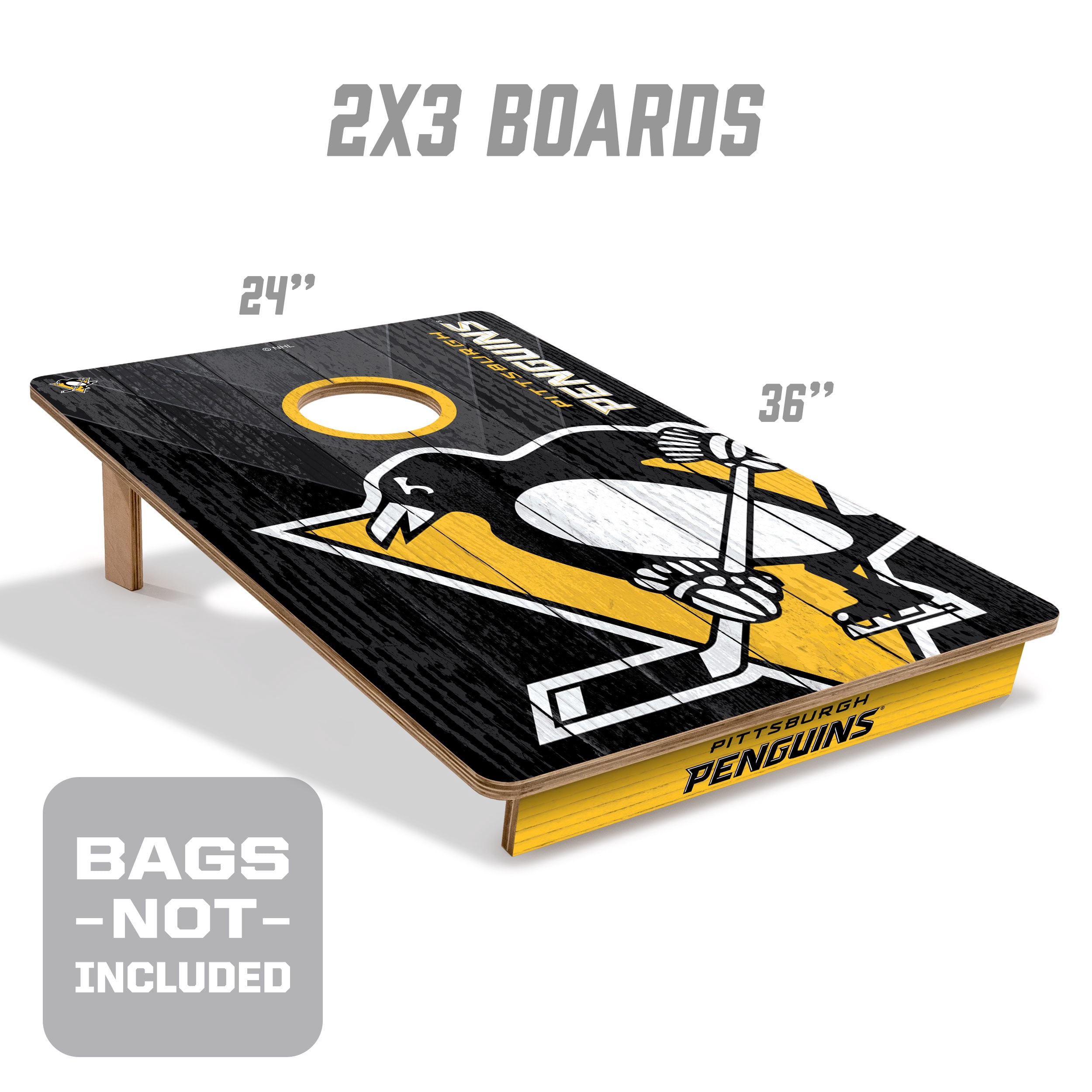YouTheFan NHL Pittsburgh Penguins 2' x 3' Cornhole Game No Bags