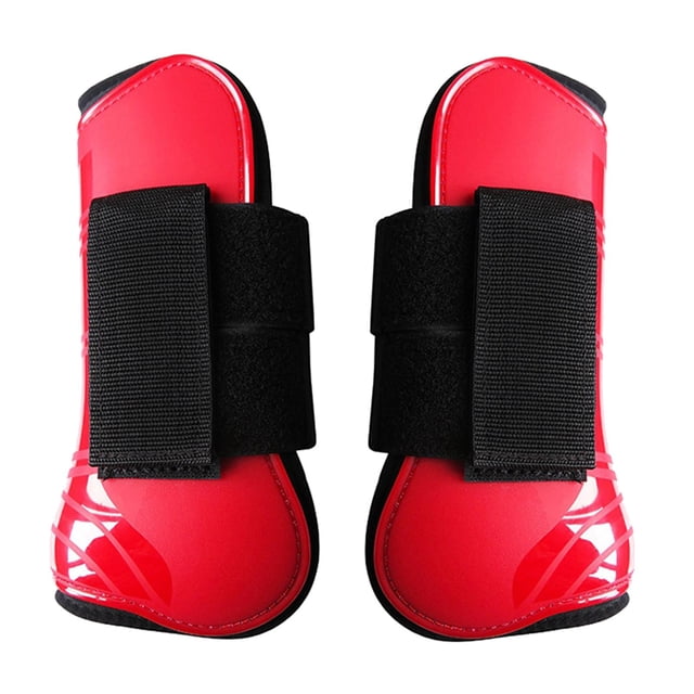 Botas protectoras de neopreno para piernas Equine Sports Tendon Rojo L shamjiam Bota de tendón de caballo