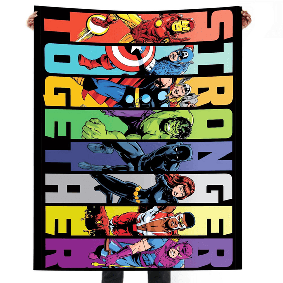 Avengers 50*60in Blanket Print Blanket,1 Count Soft Comfortable Throw Blanket,Warm Napping Blanket for Bed Couch Sofa Chair Easter Gift
