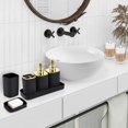 thumbnail image 3 of Set de accesorios de baño XLHOMO Gorgeous, 10 piezas, negro/dorado, 3 of 6