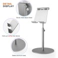 thumbnail image 4 of Support pour Tablette, Support en Aluminium de Grande Taille et Réglable en Hauteur, Support de Tablette de Bureau à Rotation 360° pour iPad, Onglet Samsung,, 4 of 5