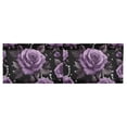 thumbnail image 6 of Yayeee Kitchen Valance Rod Pocket 54" x 18" Living Room Window Curtain, Black Roses, 6 of 6