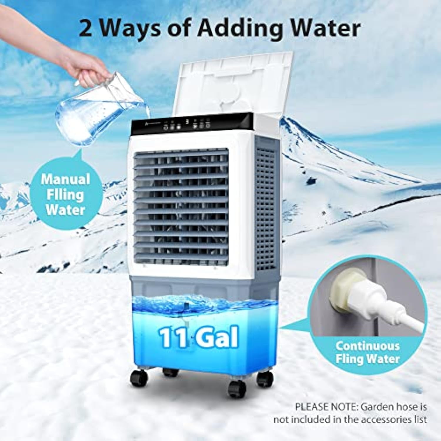 wzho3115  6414307040456 3-IN-1 Portable Air Conditioner, Evaporative Air Cooler/Humidifier/Cooling