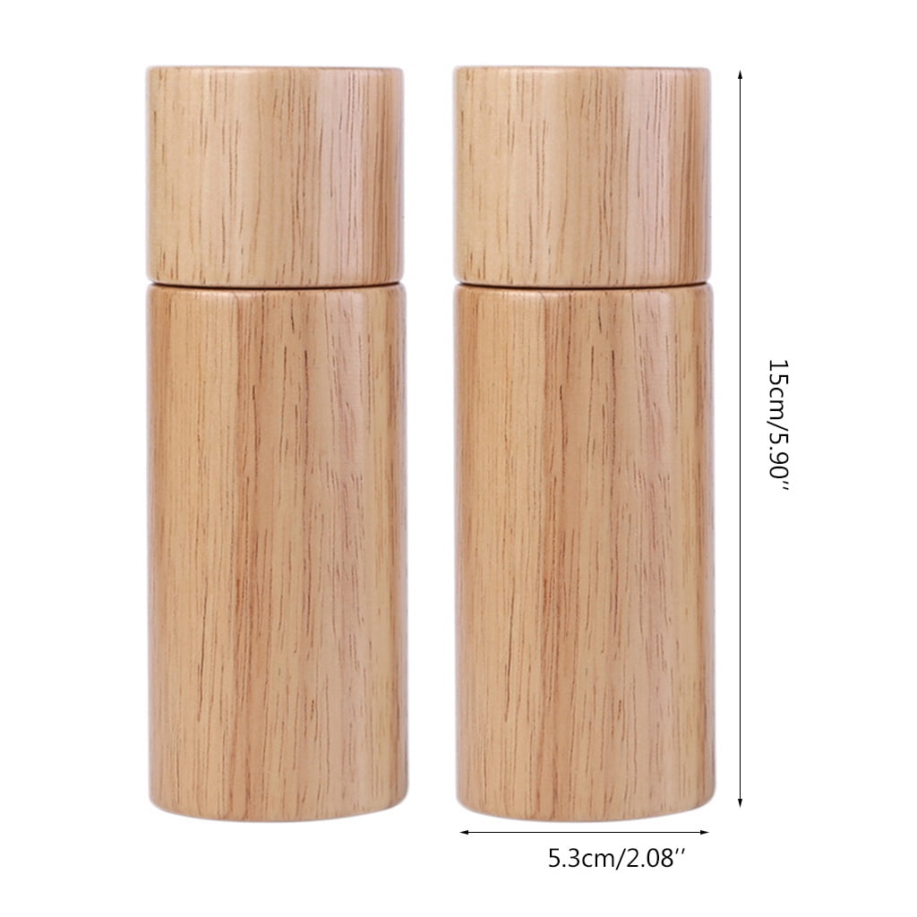 Wooden Salt and Pepper Grinder Set Pepper Grinder Adjustable Manual Sea Grinder for Restaurant Dinner BBQ