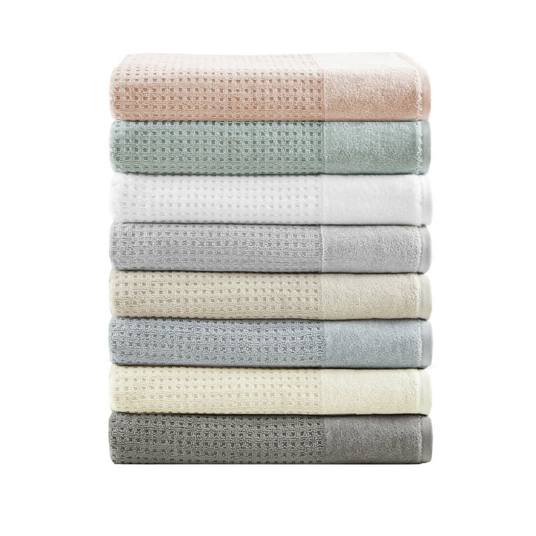 Common Thread Eco Melange 6 pc Bath Towel Set ~ Gray Waffle Weave