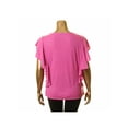 thumbnail image 2 of RACHEL ROY Womens Pink Short Sleeve V Neck Top S, 2 of 2