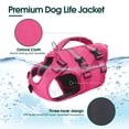 thumbnail image 3 of Kuoser Dog Life Jacket, High Flotation Dog Life Vest for Swimming Boating, Rose-red, XL, 3 of 7