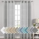 thumbnail image 1 of Cortinas de lino Paneles de cortina de mezcla de lino natural para sala de estar/cortinas transparentes de lino que reducen la luz 84 pulgadas de largo Juego de 2 paneles Paneles de ventana con ojales de níquel, gris natural52 pulgadas de ancho x 84 pulgadas de largo, 1 of 5