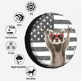 thumbnail image 6 of Funny Raccoon Spare Tire Cover Black White American Flag Wheel Protector for Truck SUV Trailer Camping Rv Tire Covers, 6 of 10